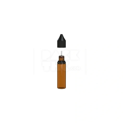 20ml v3 pet unicorn bottle cr translucent amber black cap 1000 count