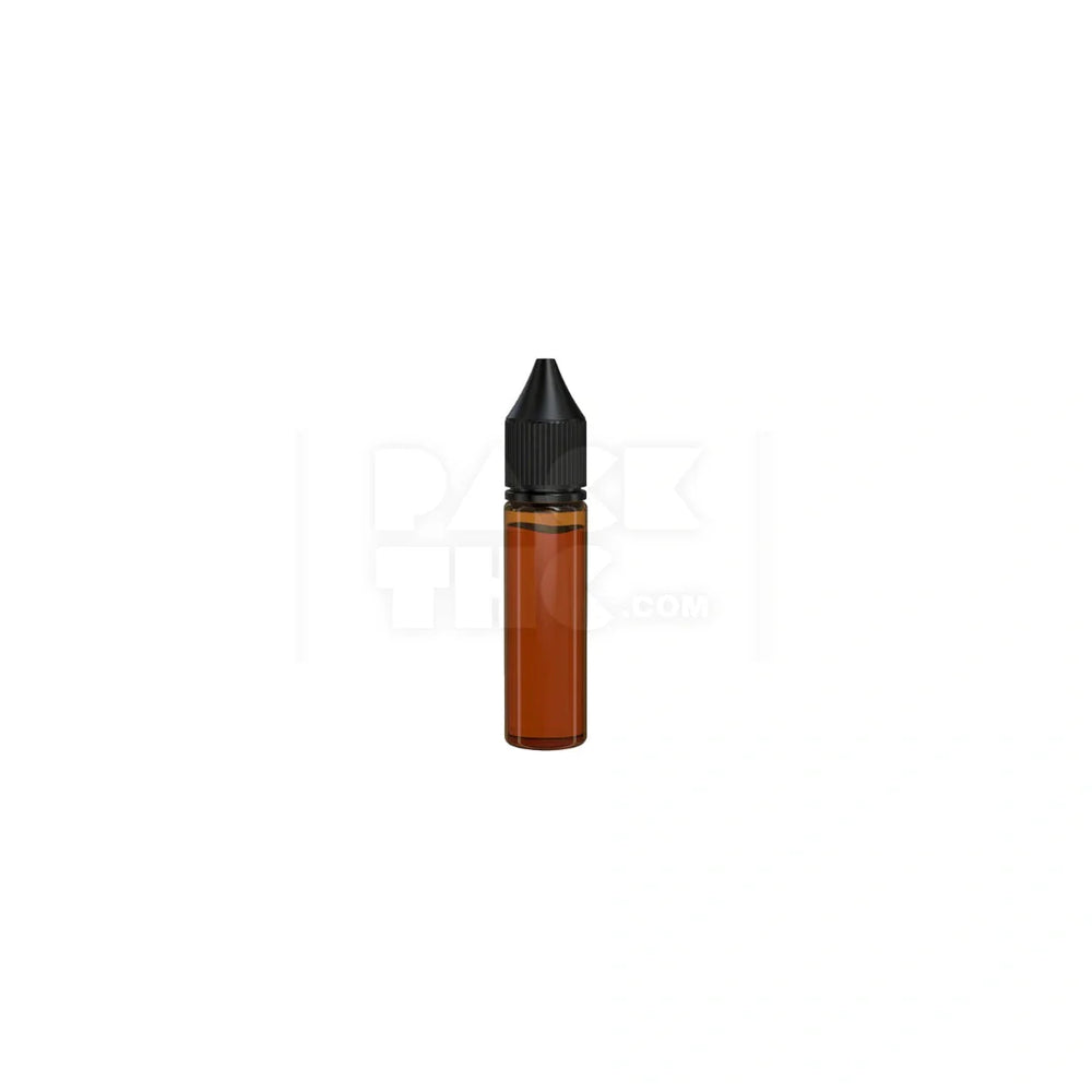 20ml v3 pet unicorn bottle cr translucent amber black cap 1000 count
