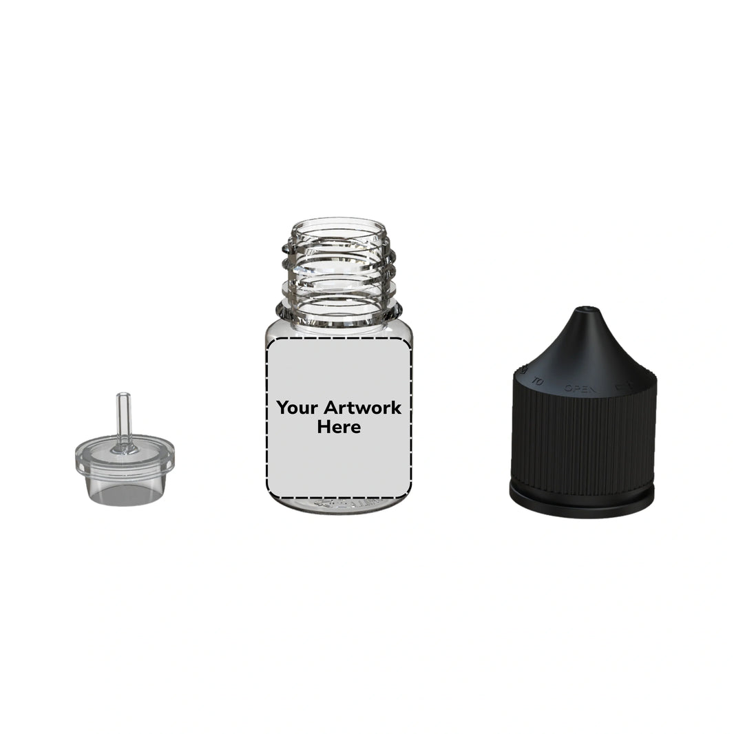image 20ml stubby unicorn bottle clear black cap