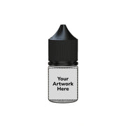 20ml stubby unicorn bottle clear black cap