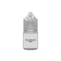 20ml stubby unicorn bottle clear clear cap
