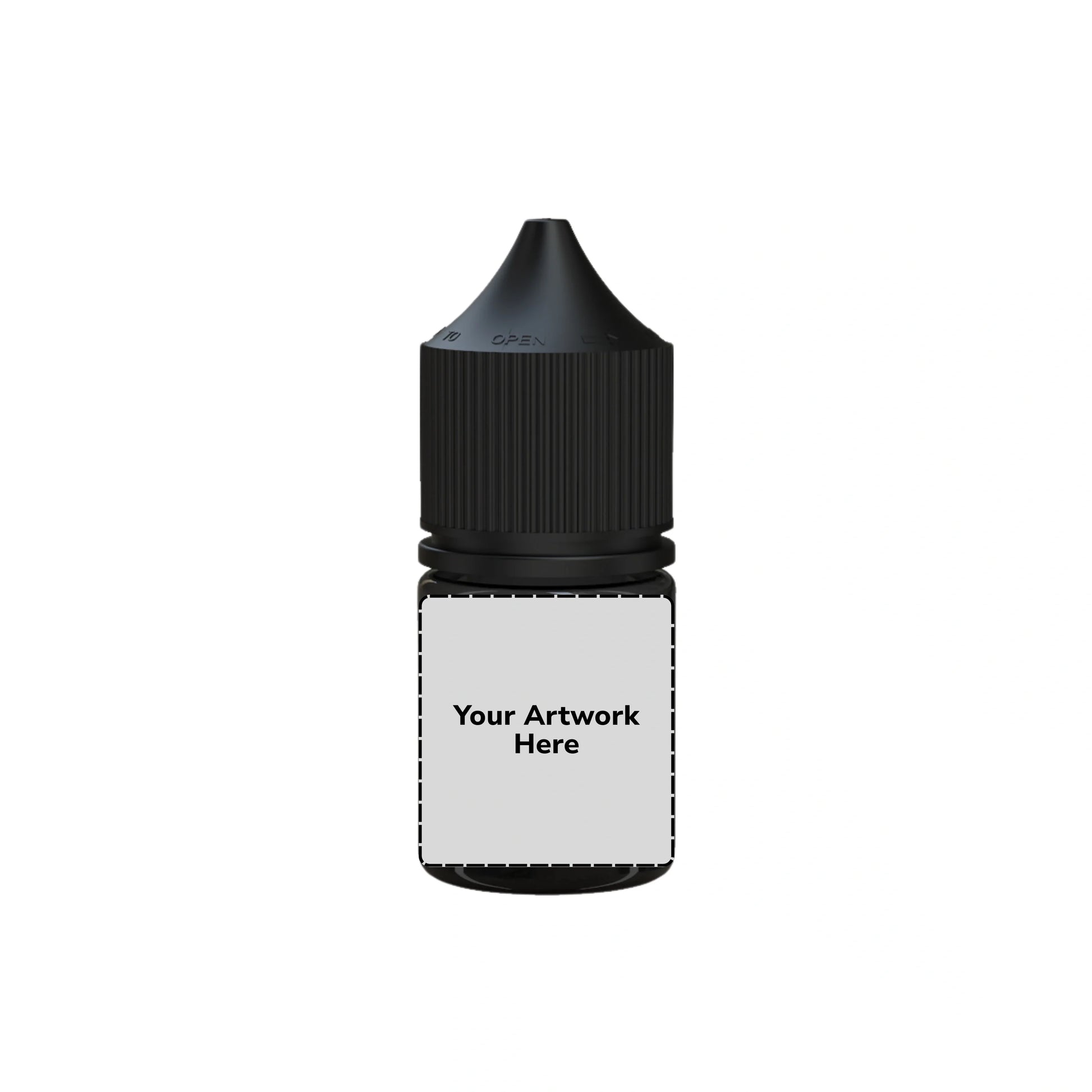 20ml stubby unicorn bottle translucent black
