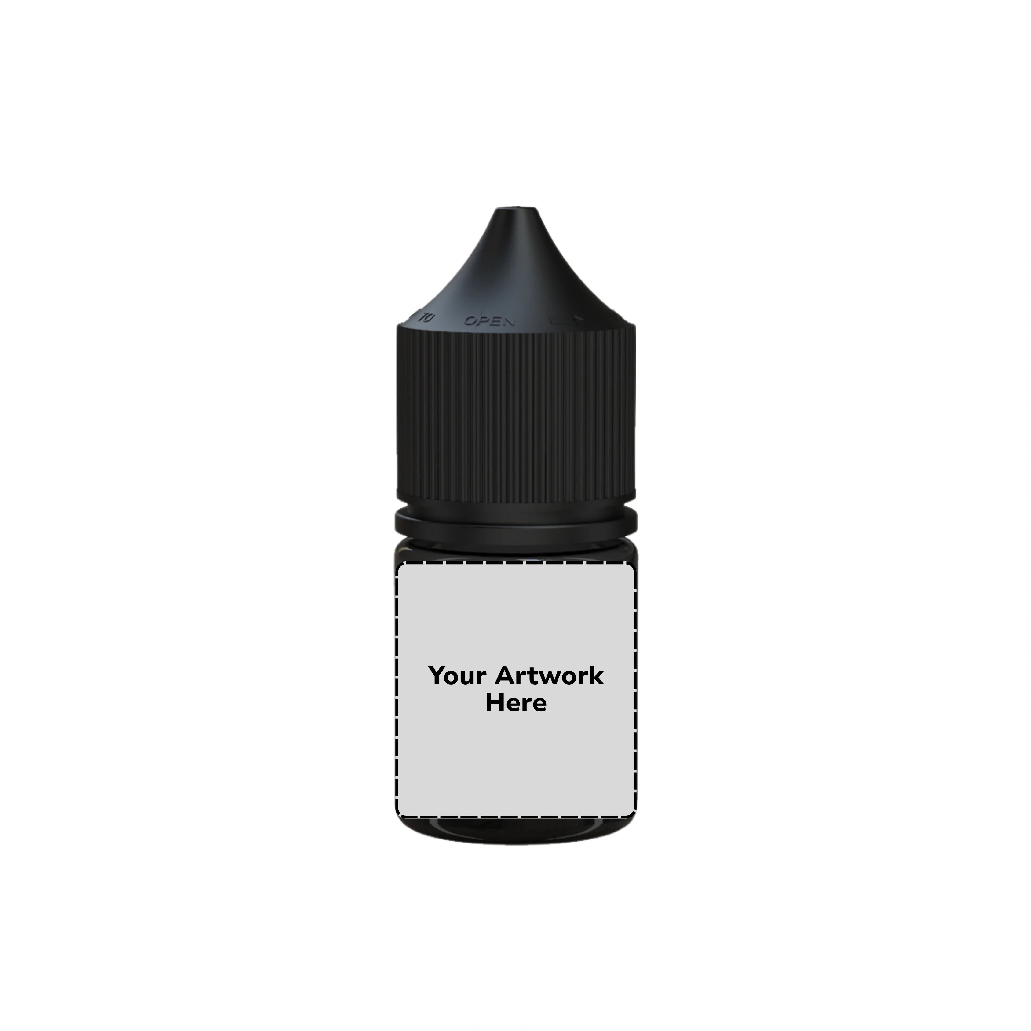 20ml stubby unicorn bottle translucent black