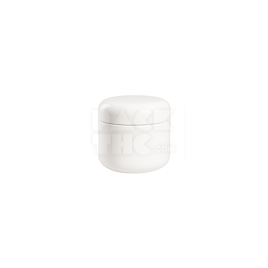 2oz dome jars white with white cap