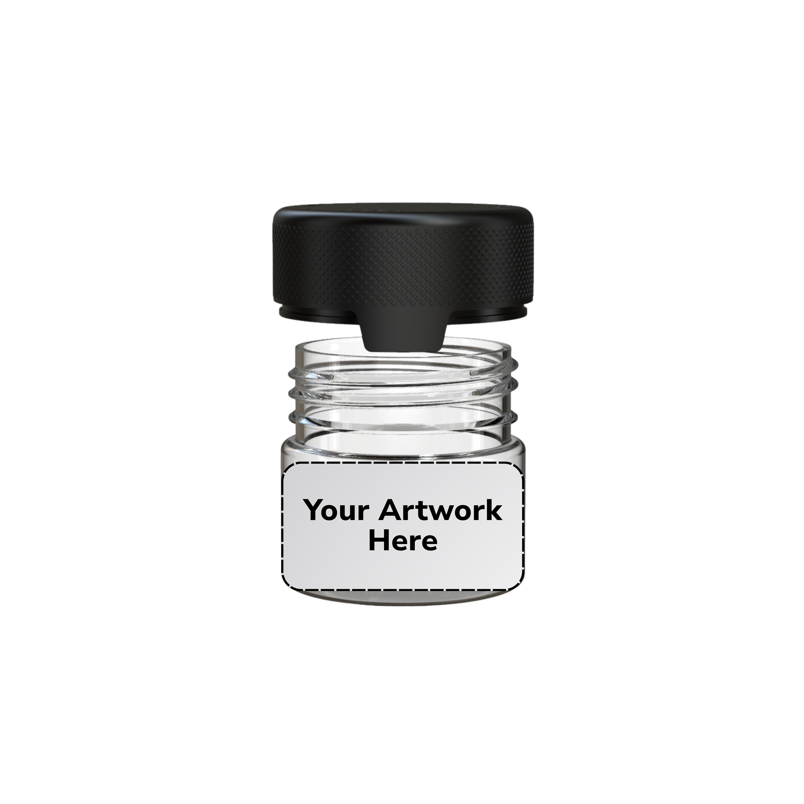 2oz aviator cr jar clear black cap