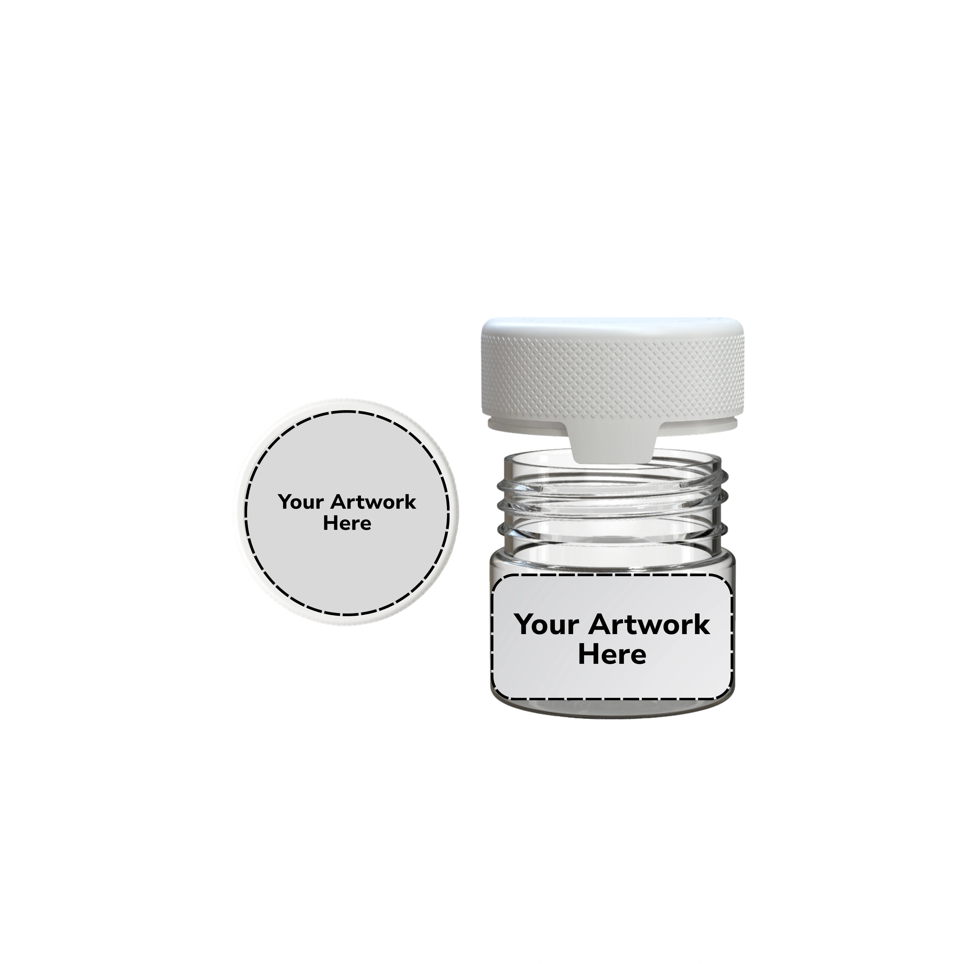 2oz aviator cr jar clear white cap
