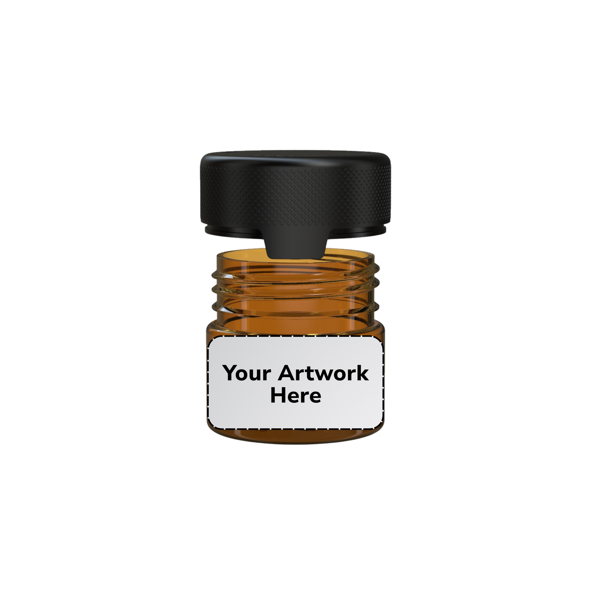 2oz aviator cr jar translucent amber