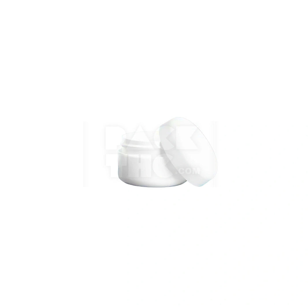 image 2OZ DOME JARS - WHITE WITH WHITE CAP - (200 COUNT) Pack THC