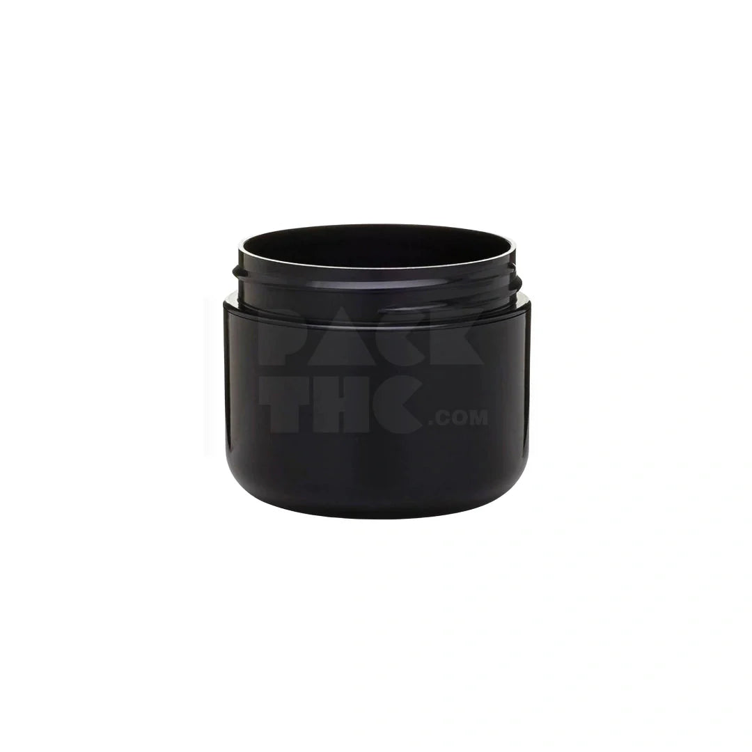 2oz dome jars black with black cap