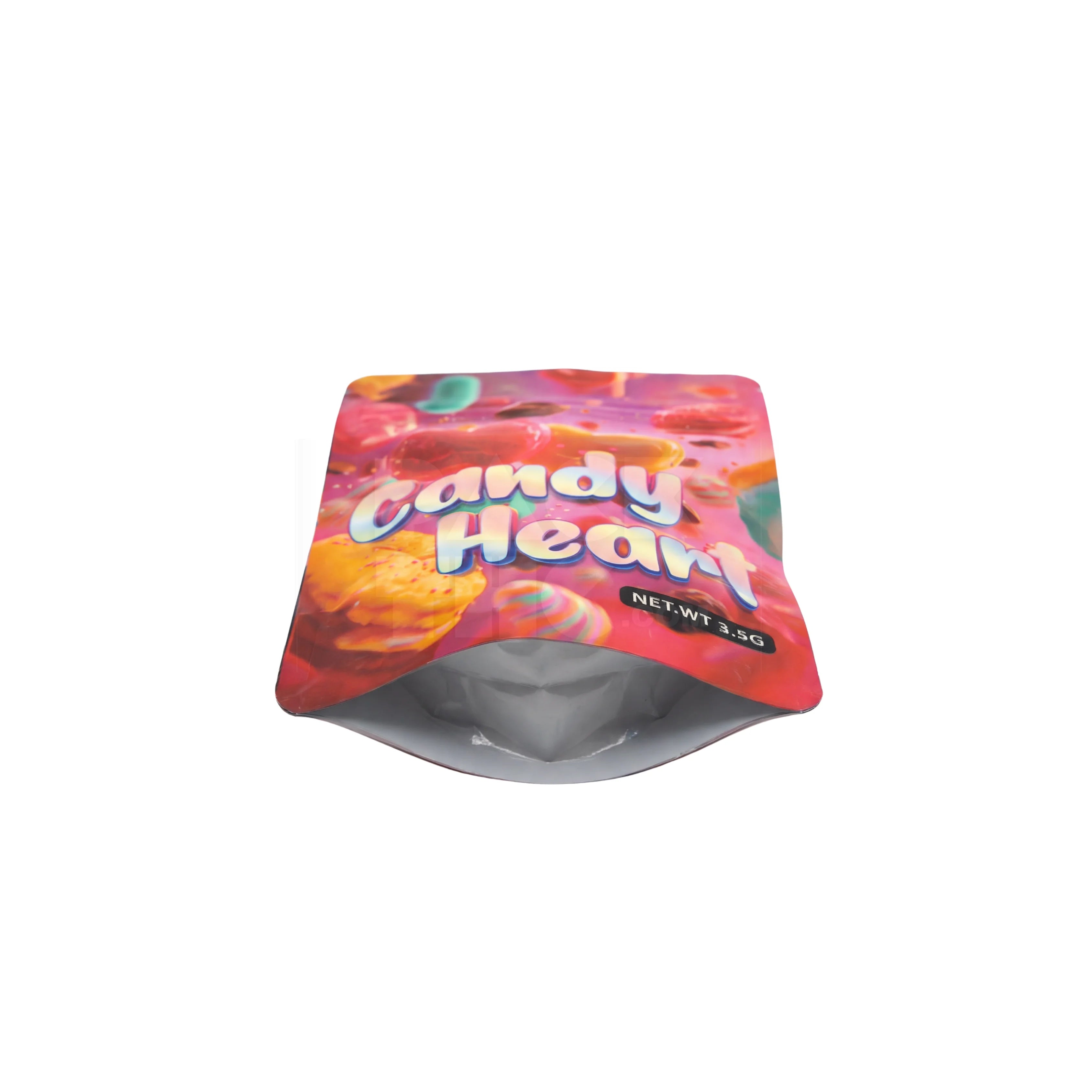 3.5 Grams Candy Heart Mylar Bags (100 Count)