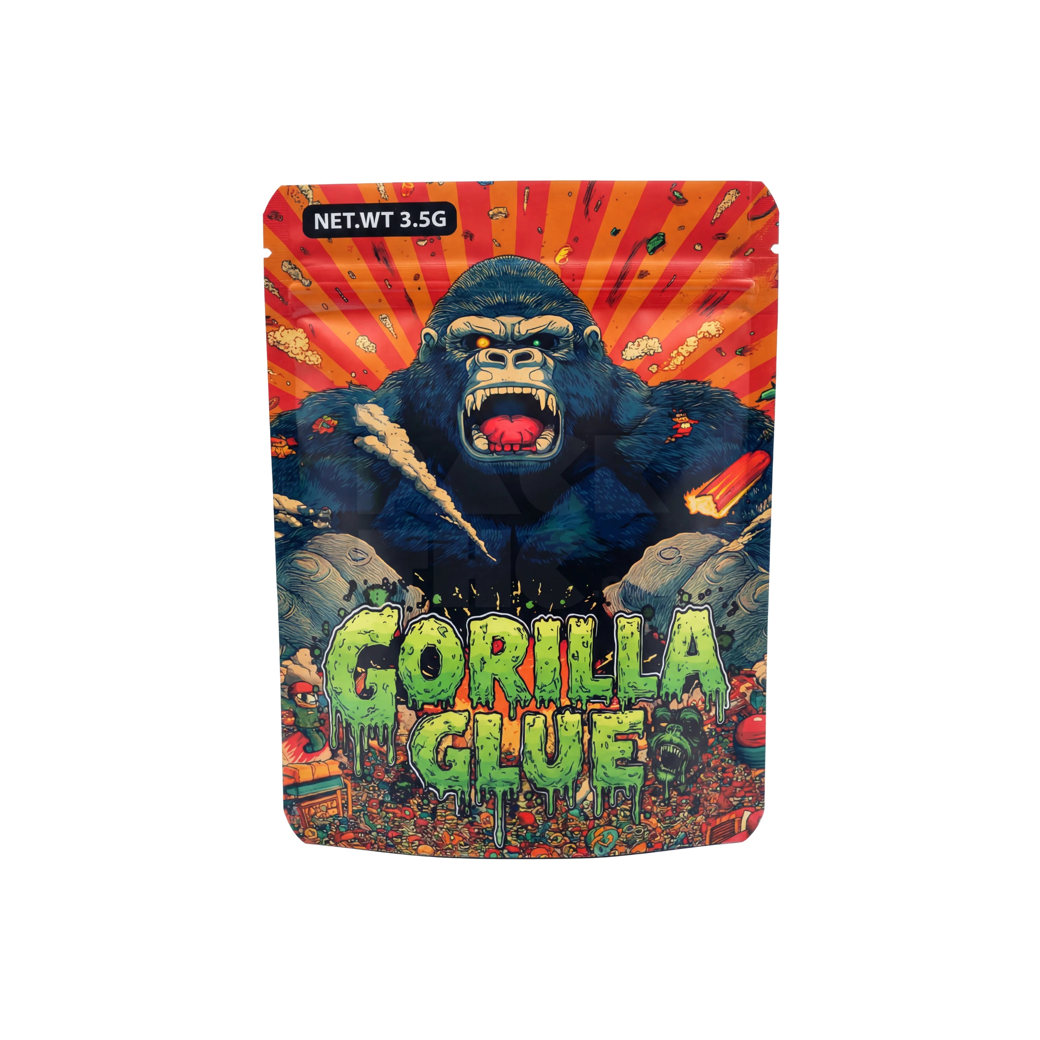 3.5 Grams Gorilla Glue Mylar Bags (100 Count)