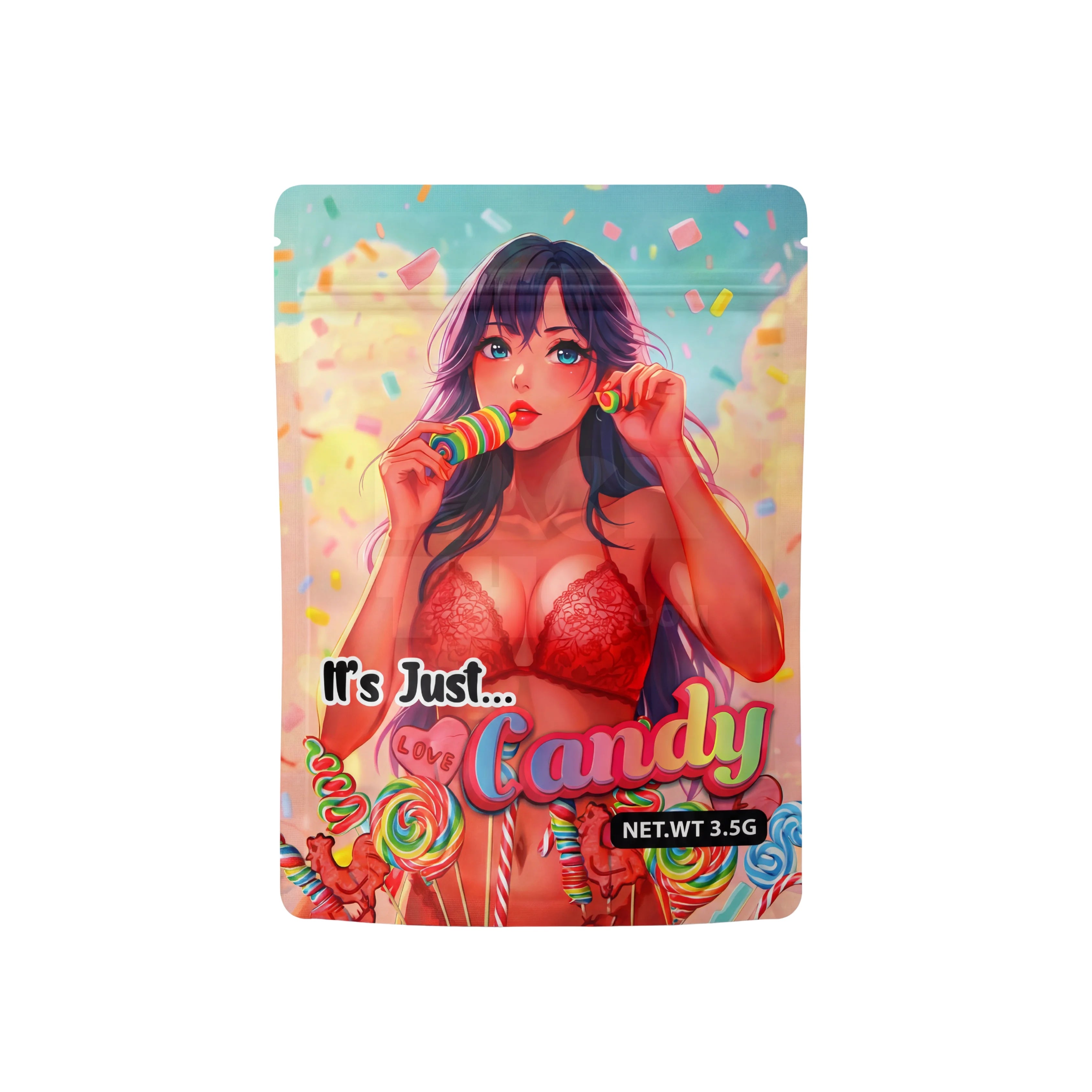 3.5 Grams It’s Just Candy Mylar Bags (100 Count)