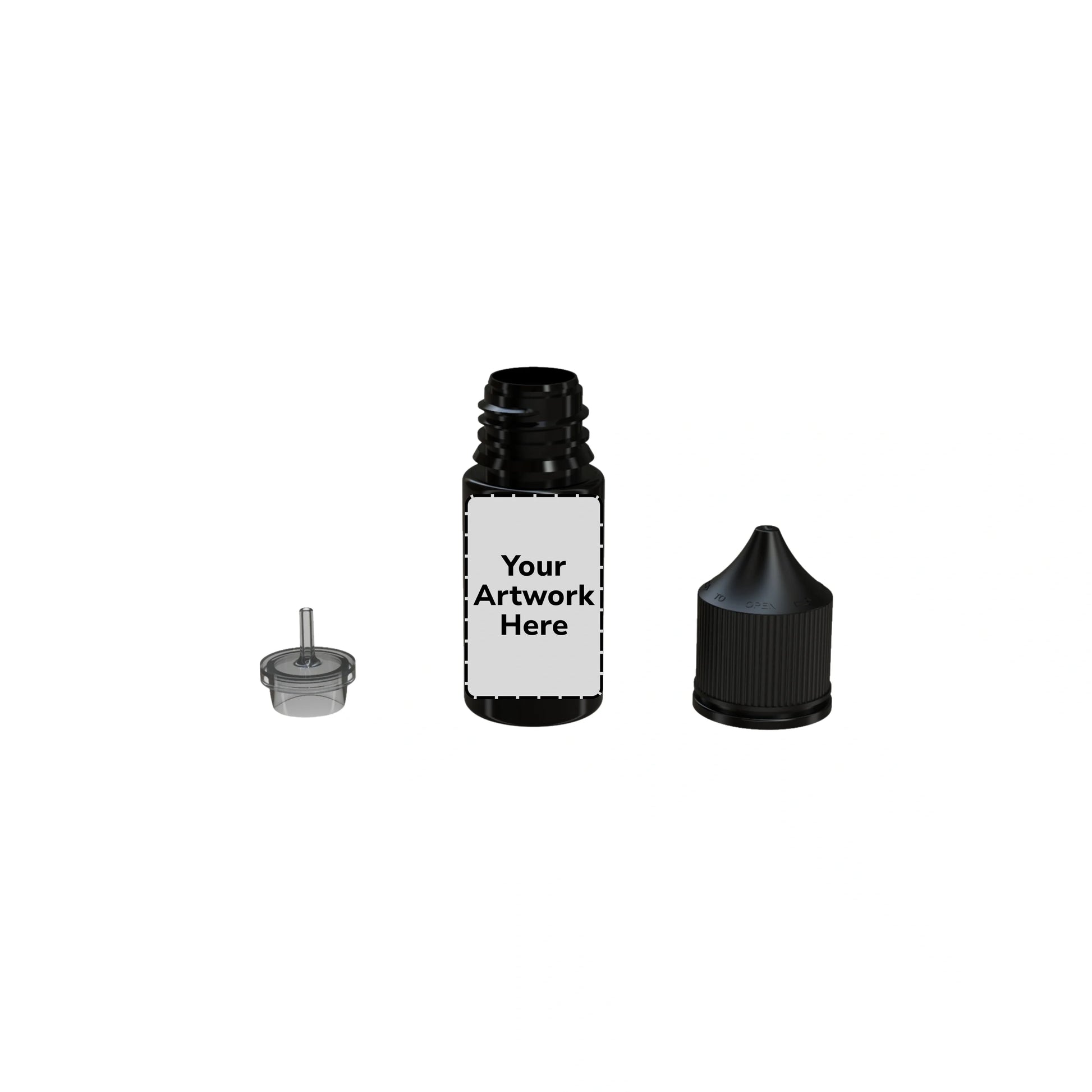 30ml ldpe unicorn bottle translucent black