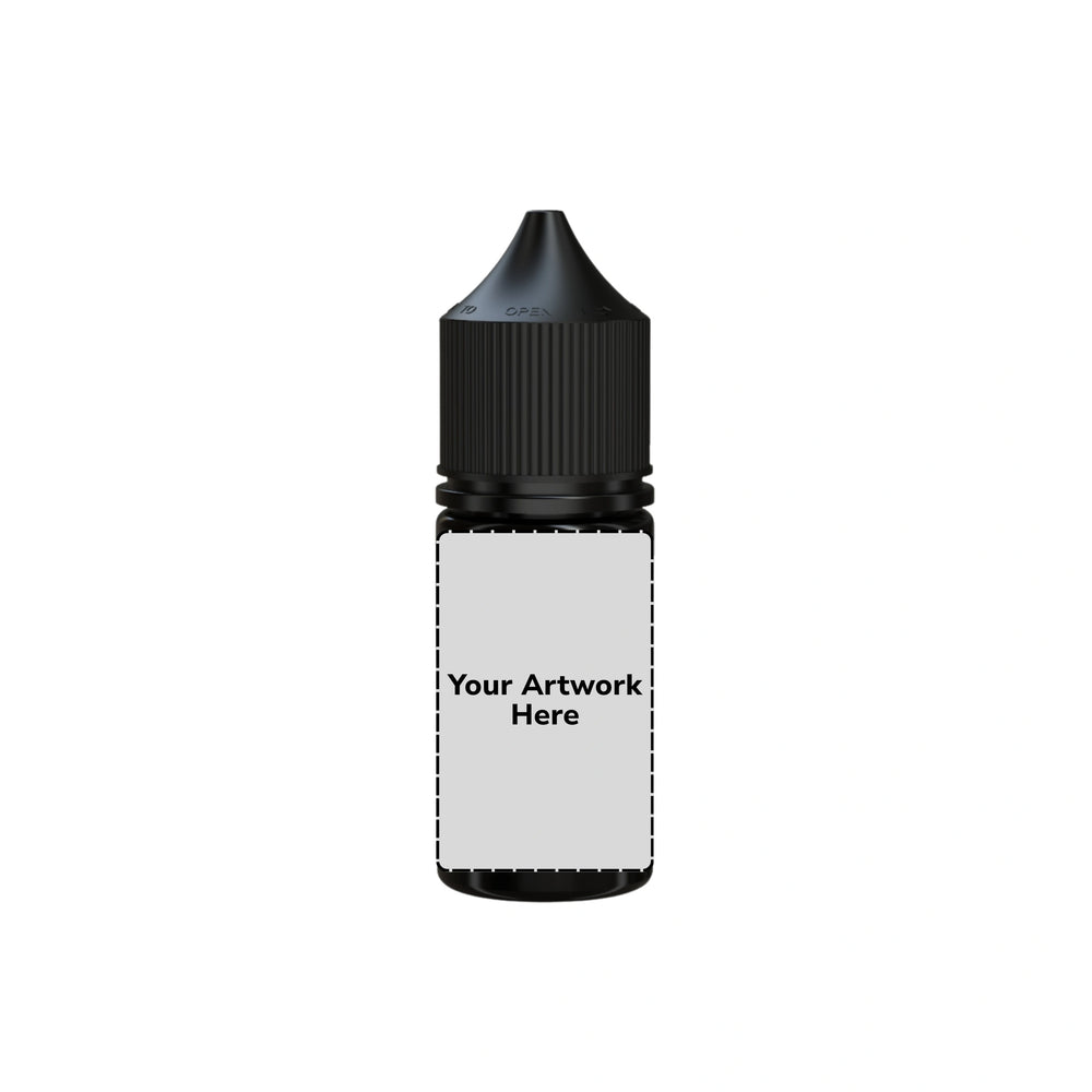30ml stubby unicorn bottle opaque black