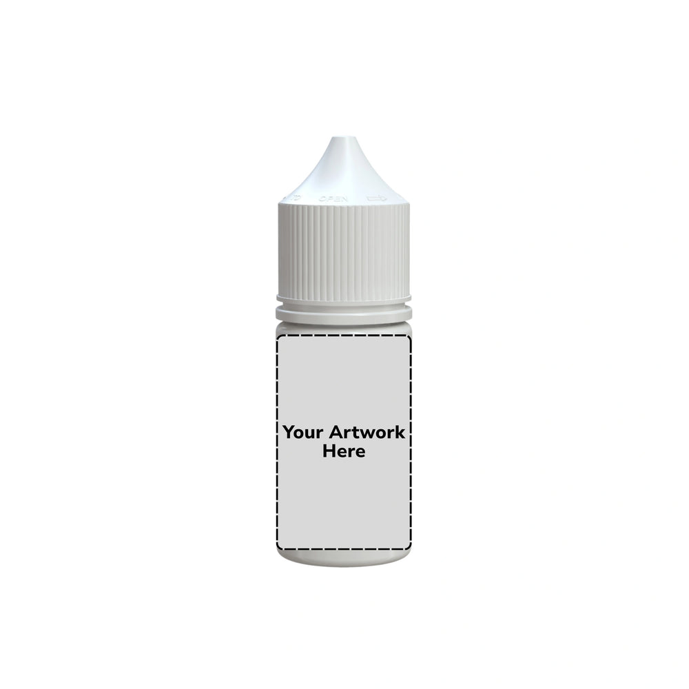 30ml stubby unicorn bottle opaque white