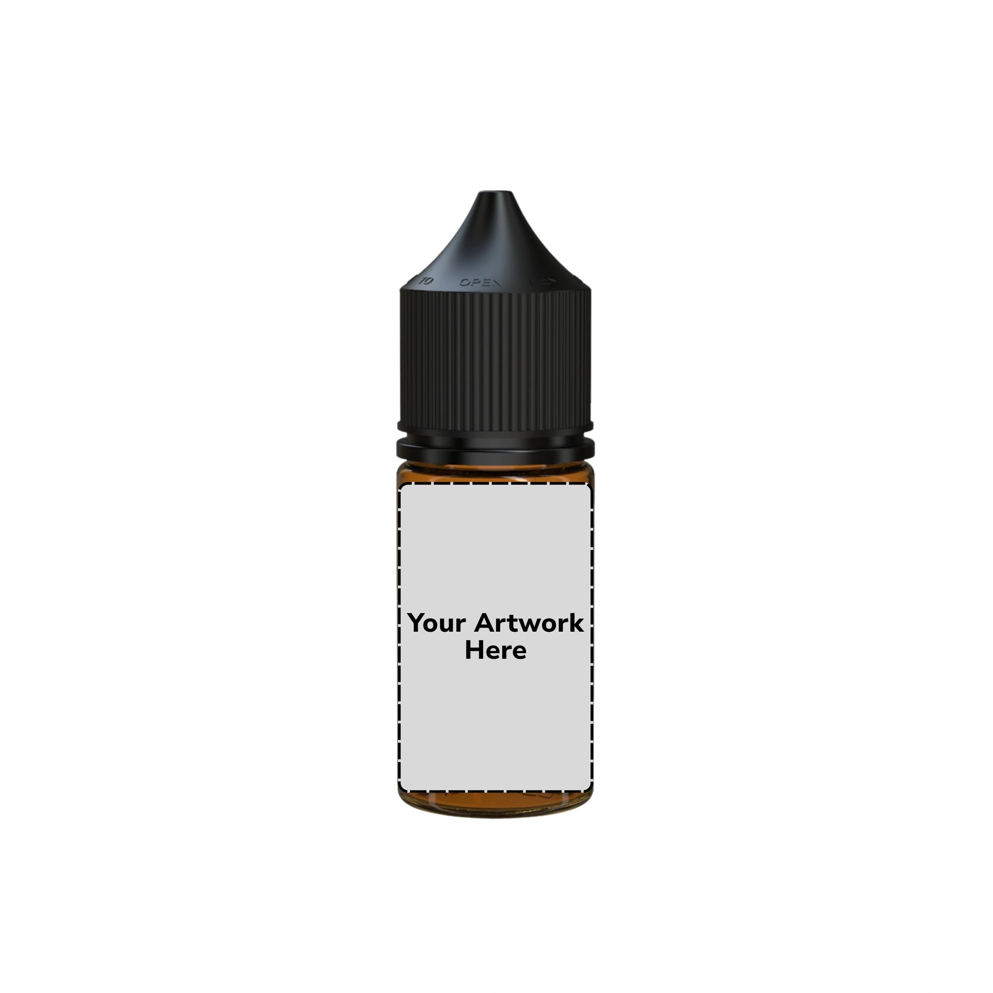 30ml stubby unicorn bottle translucent amber