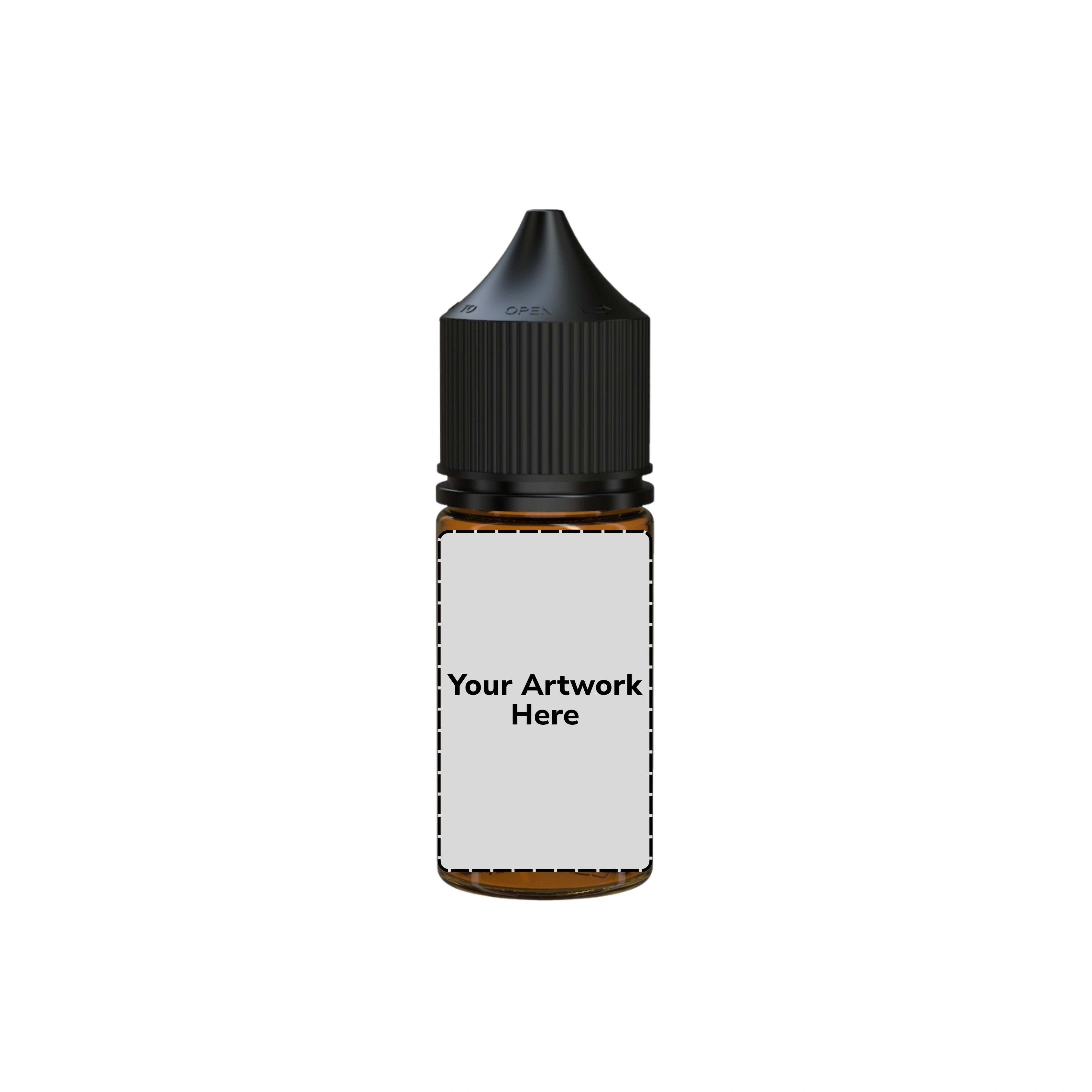 30ml stubby unicorn bottle translucent amber