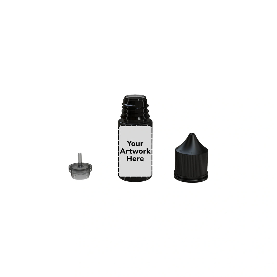 image 30ml stubby unicorn bottle translucent black