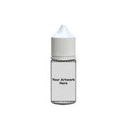 30ml stubby unicorn bottle clear white cap
