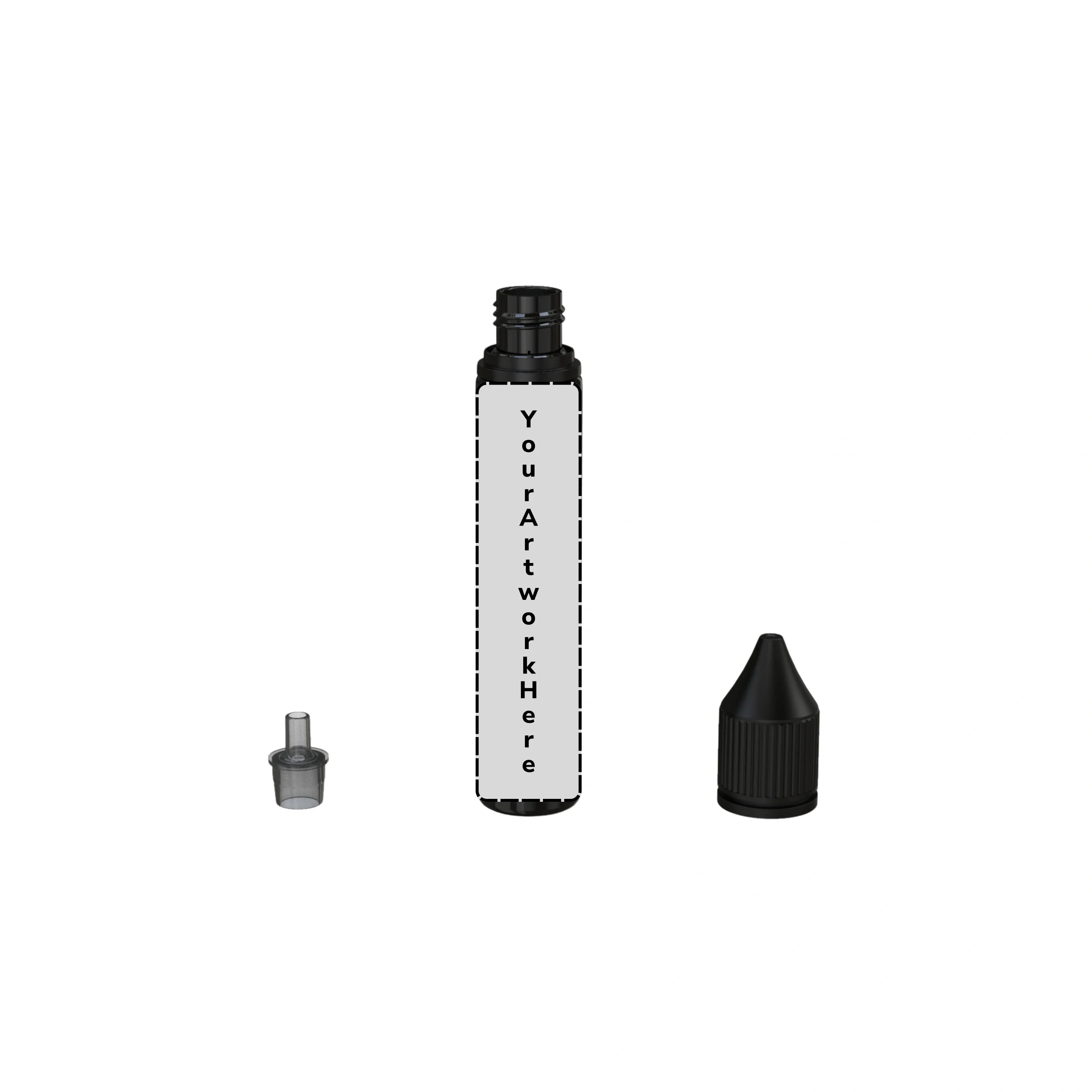 30ml unicorn bottle translucent black