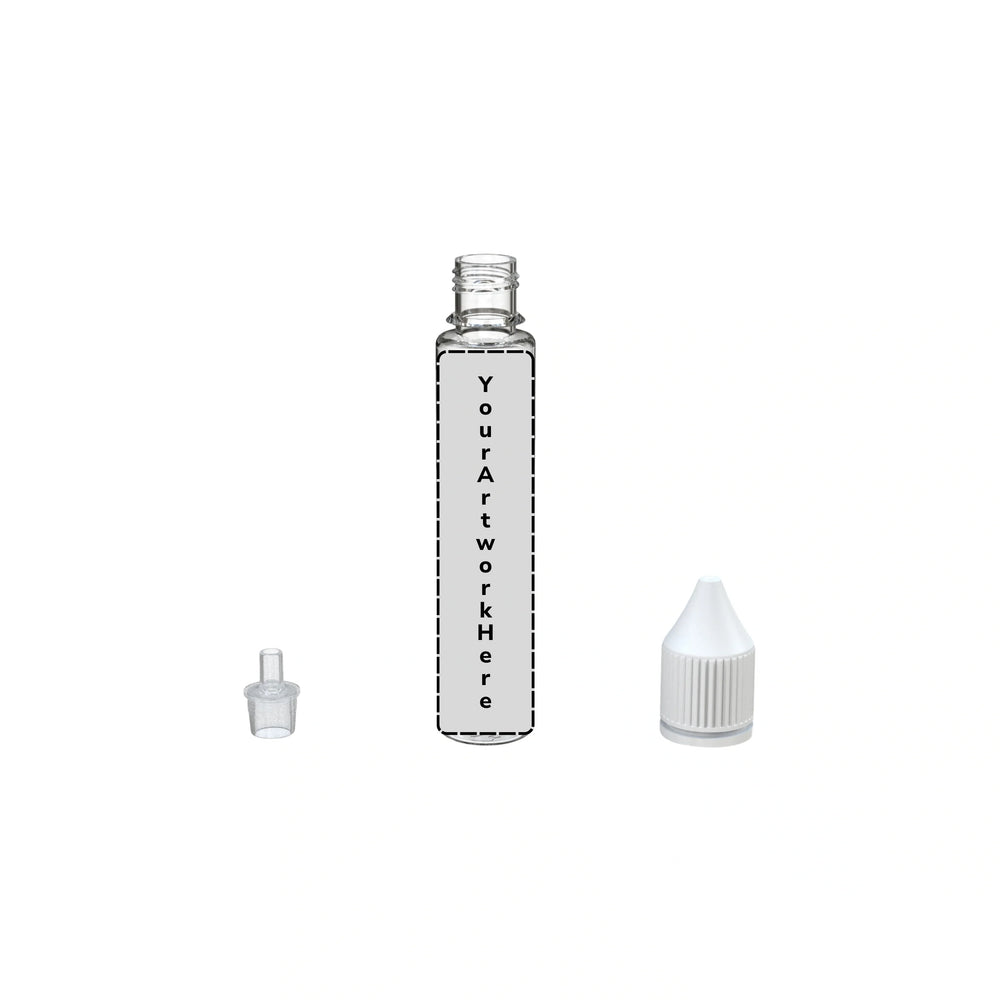 30ml unicorn bottle clear white cap