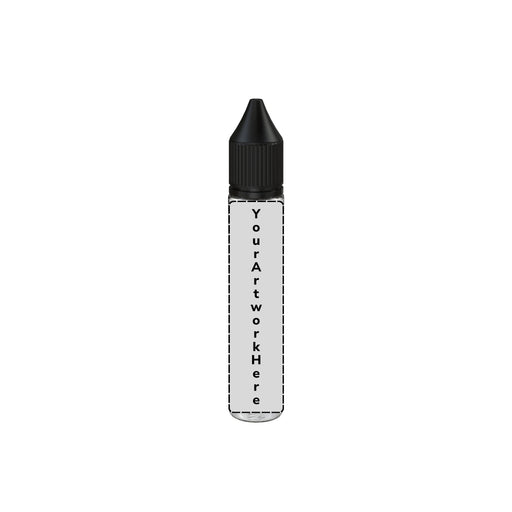 30ml unicorn bottle clear black cap