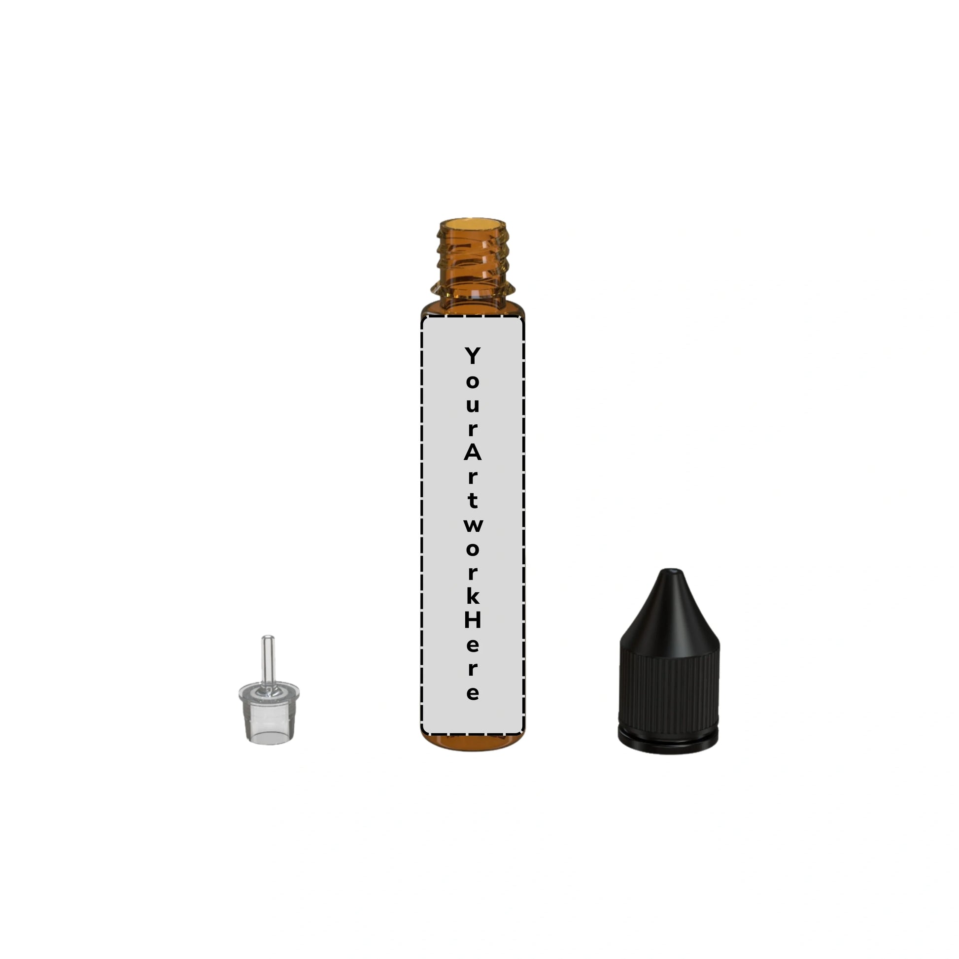 30ml v3 unicorn bottle translucent amber