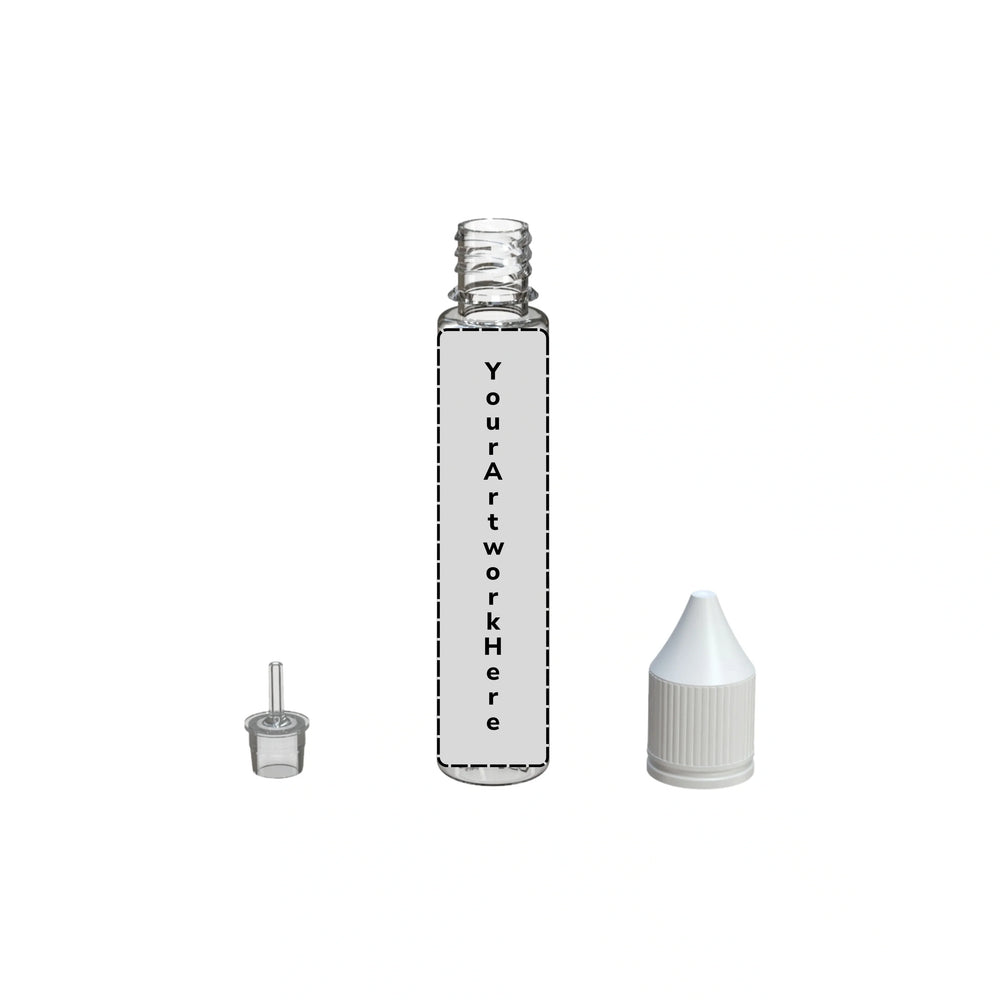 30ml v3 unicorn bottle clear white cap