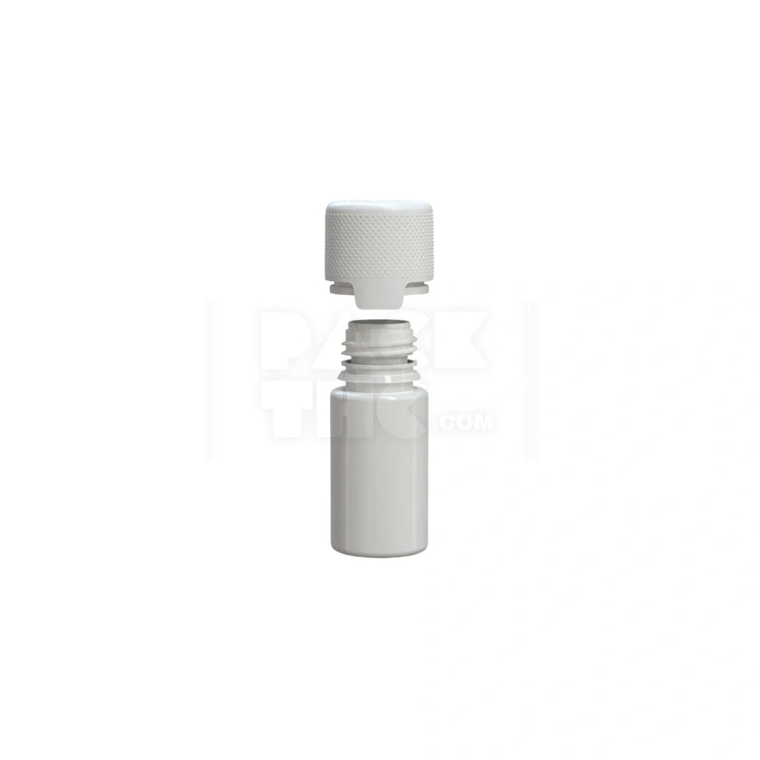 image 30ml stubby aviator cr bottle with friction fit closure tamper evident break off band opaque white bottle with opaque white closure 1000 count