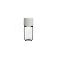 30ml stubby aviator cr bottle with friction fit closure tamper evident break off band clear natural bottle with opaque white closure 1000 count