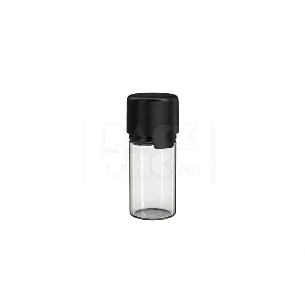 30ml stubby aviator cr bottle with friction fit closure tamper evident break off band clear natural bottle with opaque black closure 1000 count