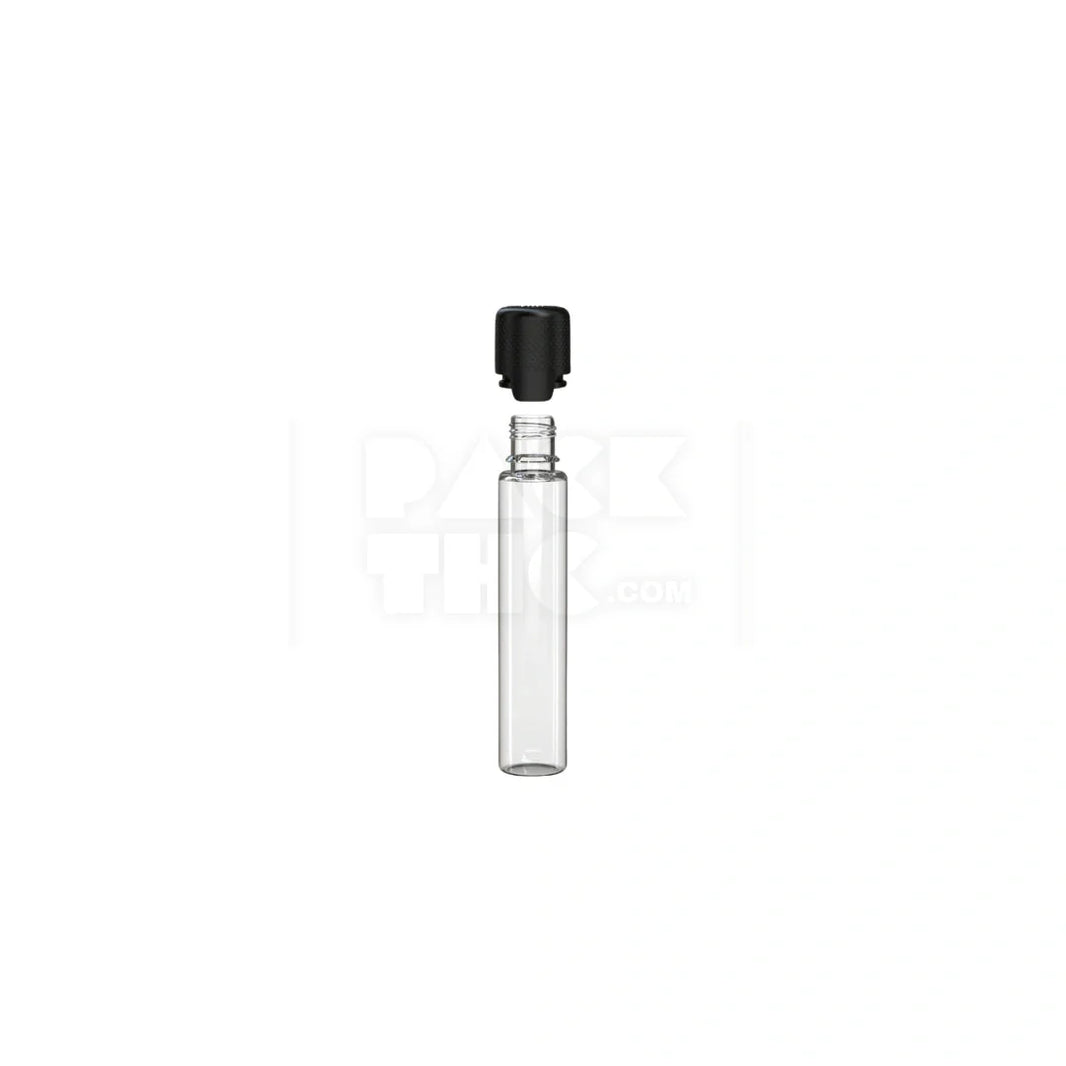 image 30ml aviator cr bottle with friction fit closure tamper evident break off band clear natural bottle with opaque black closure 1000 count
