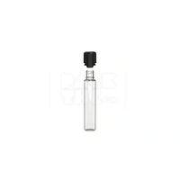 30ml aviator cr bottle with friction fit closure tamper evident break off band clear natural bottle with opaque black closure 1000 count