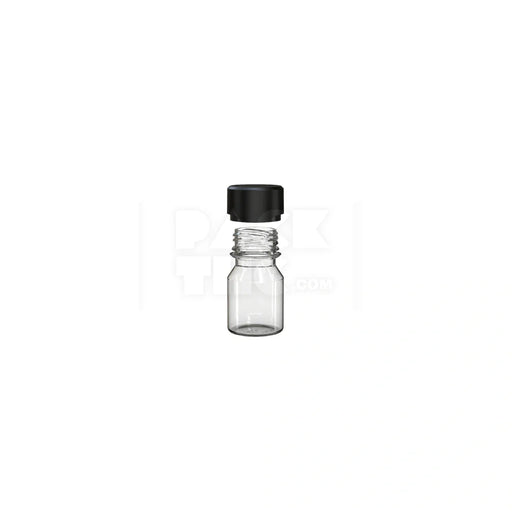30ml stubby aviator cr shot bottle clear natural black cap 800 count