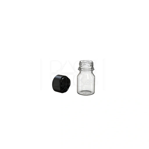 30ml stubby aviator cr shot bottle clear natural black cap 800 count