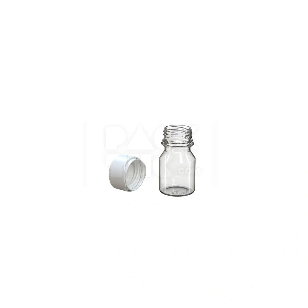 30ml stubby aviator cr shot bottle clear natural white cap 800 count