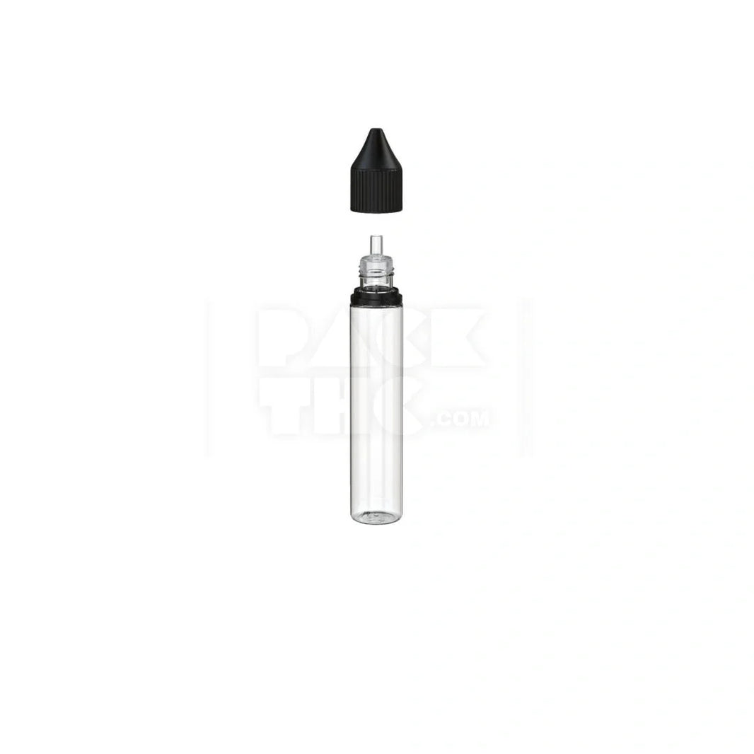 image 30ml stubby pet reducer unicorn bottle clear natural black cap 1000 count