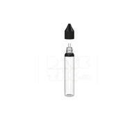 30ml stubby pet reducer unicorn bottle clear natural black cap 1000 count