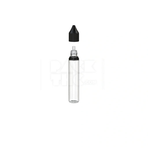 30ml stubby pet reducer unicorn bottle clear natural black cap 1000 count
