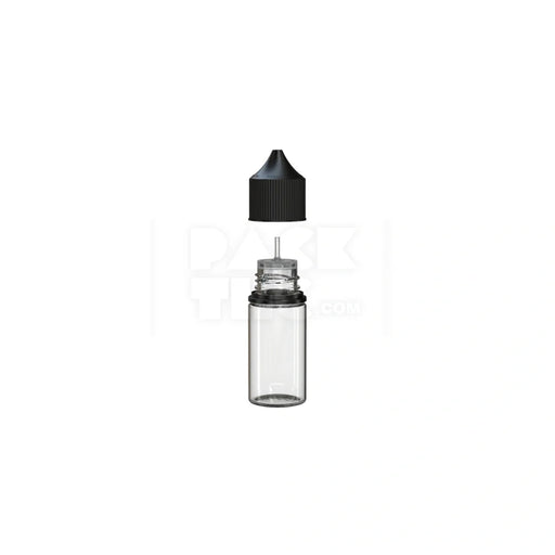 30ml stubby pet unicorn bottle cr clear natural black cap 1000 count