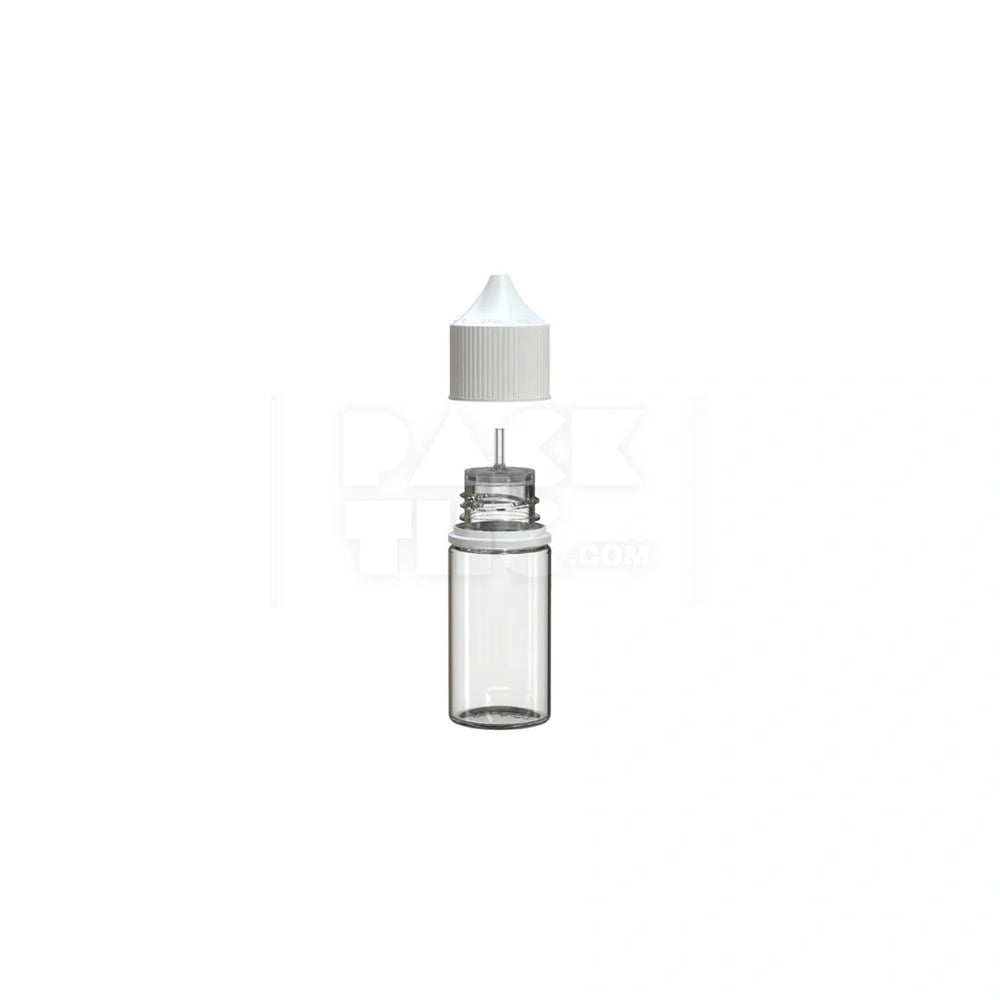 30ml stubby pet unicorn bottle cr clear natural white cap 1000 count