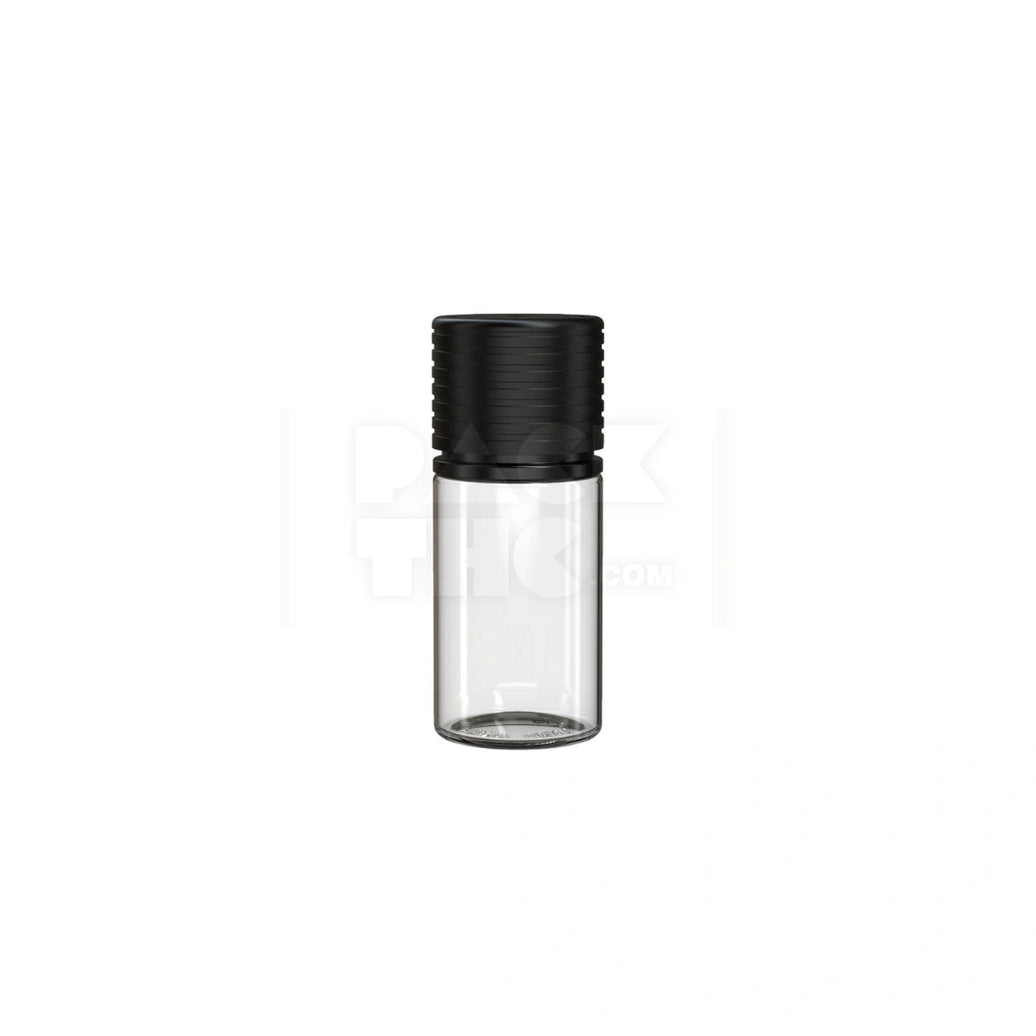 30ml stubby spiral cr bottle clear natural black cap 1000 count