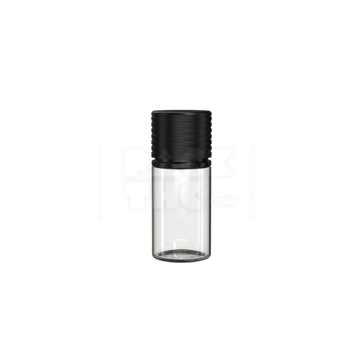 30ml stubby spiral cr bottle clear natural black cap 1000 count