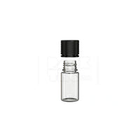 30ml stubby spiral cr bottle clear natural black cap 1000 count