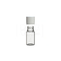 30ml stubby spiral cr bottle clear natural white cap 1000 count