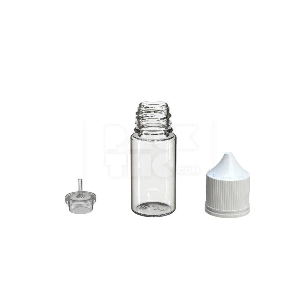 30ml stubby pet unicorn bottle cr clear natural white cap 1000 count