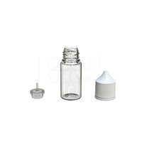 30ml stubby pet unicorn bottle cr clear natural white cap 1000 count