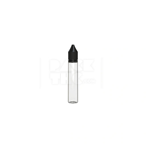 30ml v3 pet unicorn bottle cr clear natural black cap 1000 count