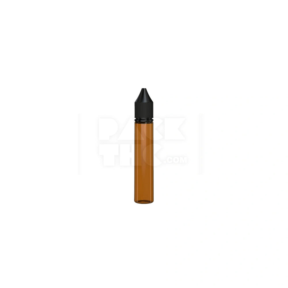 30ml v3 pet unicorn bottle cr translucent amber black cap 1000 count