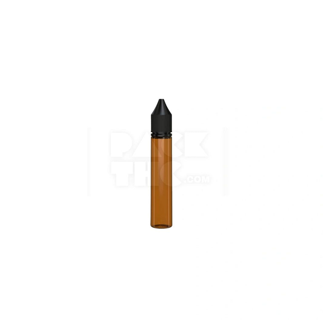 30ml v3 pet unicorn bottle cr translucent amber black cap 1000 count